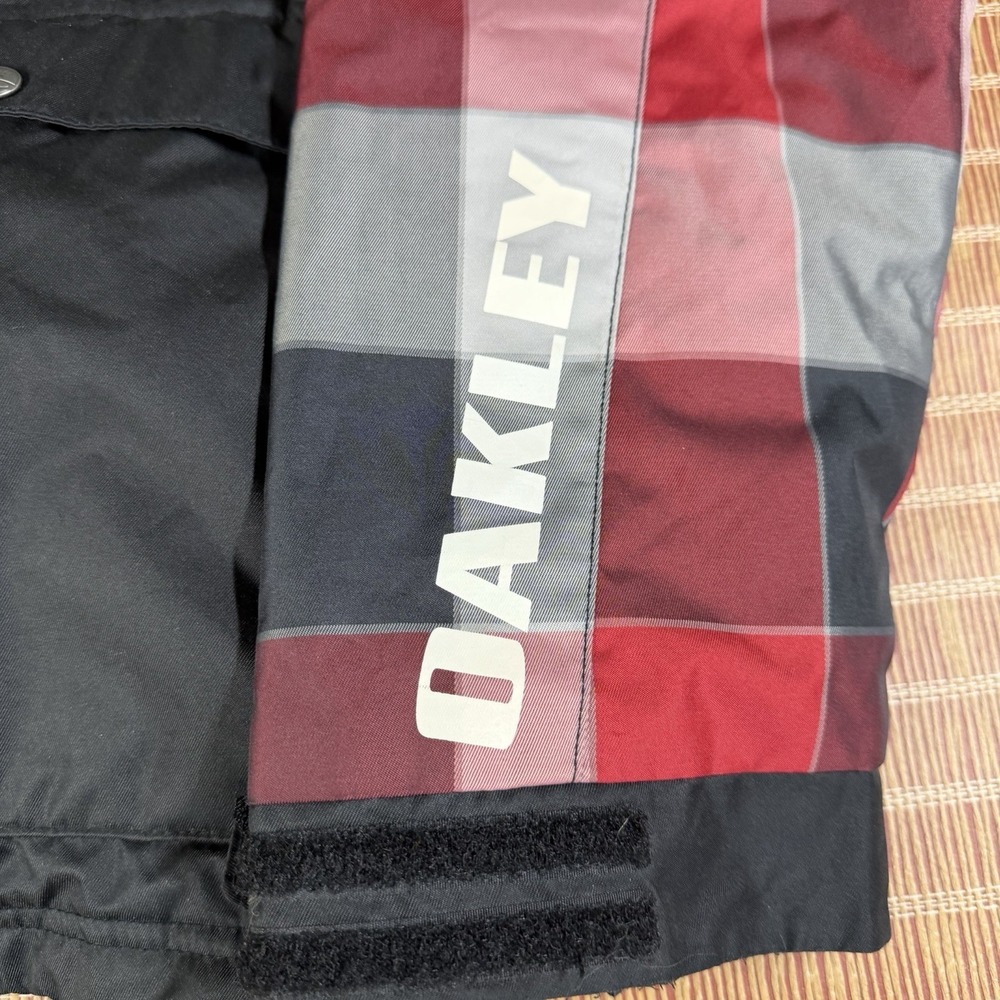 Oakley Bonk Ski Snowboard Jacket Men's 2XL (Loose Fit) Red Plaid - Picture 2 of 8